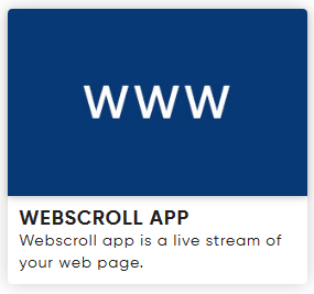 dotsignage webscroll app
