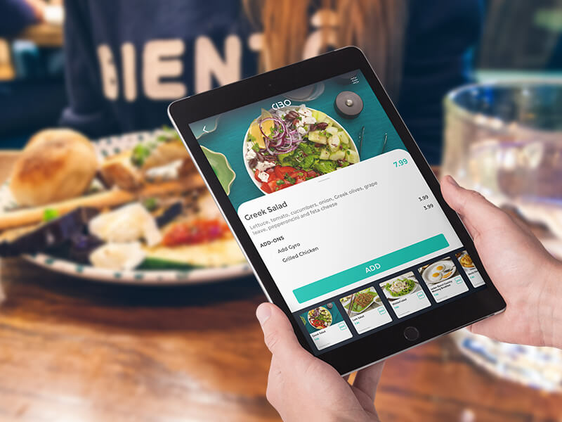 digital menu for restaurant