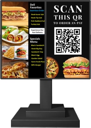 drive thru signage qr order and pay