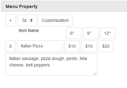 add menu in templates