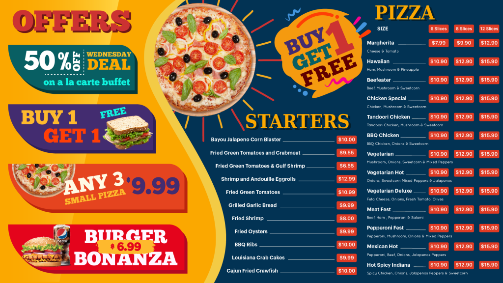 fast food pizza offer templates