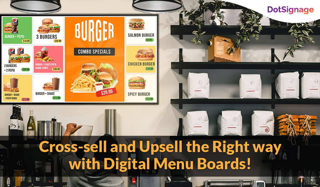 how to cross sell and upsell digital menu boards
