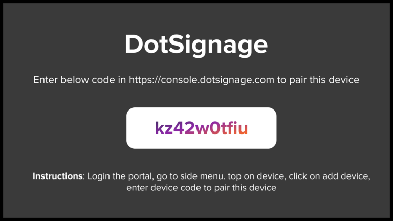dotsigange hardware pairing code