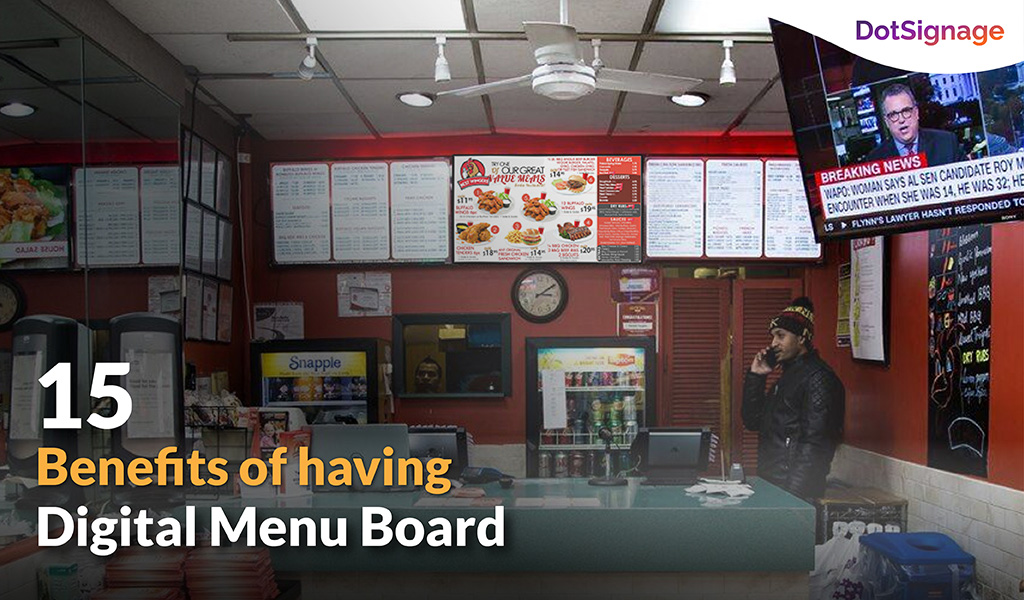 digital menu boards for restaurant