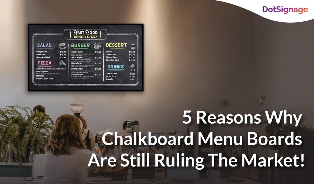 chalkboard digital menu boards for restaurant