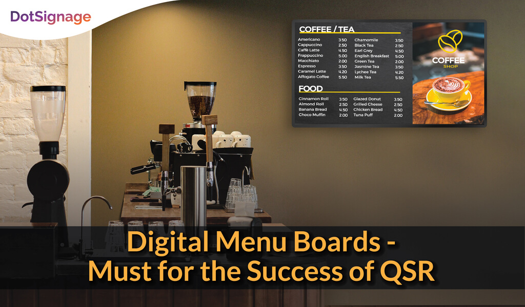 success of digital menu boards for qsr
