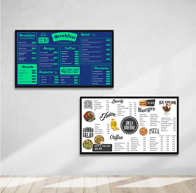 free menu boards template