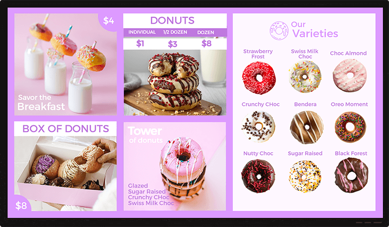 varieties of donuts template