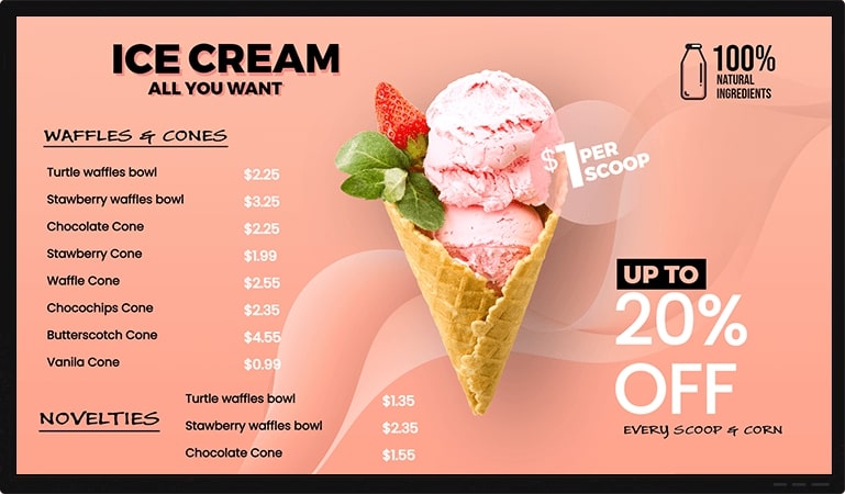 ice cream discount offer templates