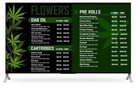 digital signage software for cannabis