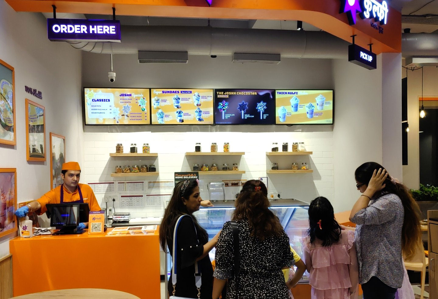 ice cream shop digital menu boards