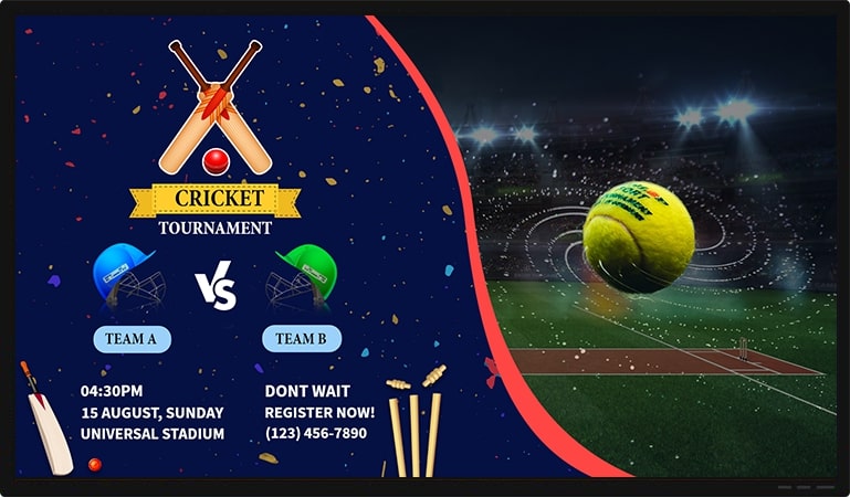 college cricket event promotion template