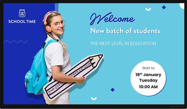 school new student batch welcome message