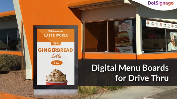 digital menu boards for drive thru