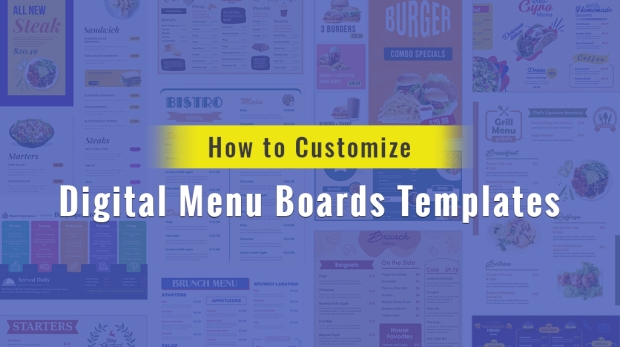 how to customize digital menu boards template