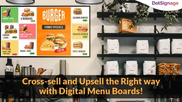 how to cross sell and upsell digital menu boards