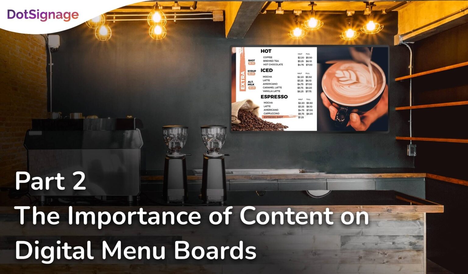 important of content on digital menu boards