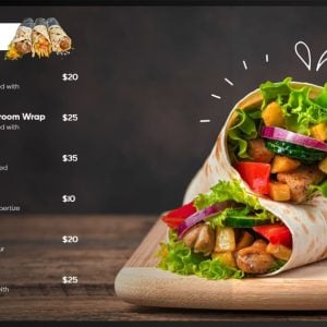 wraps digital signage menu template