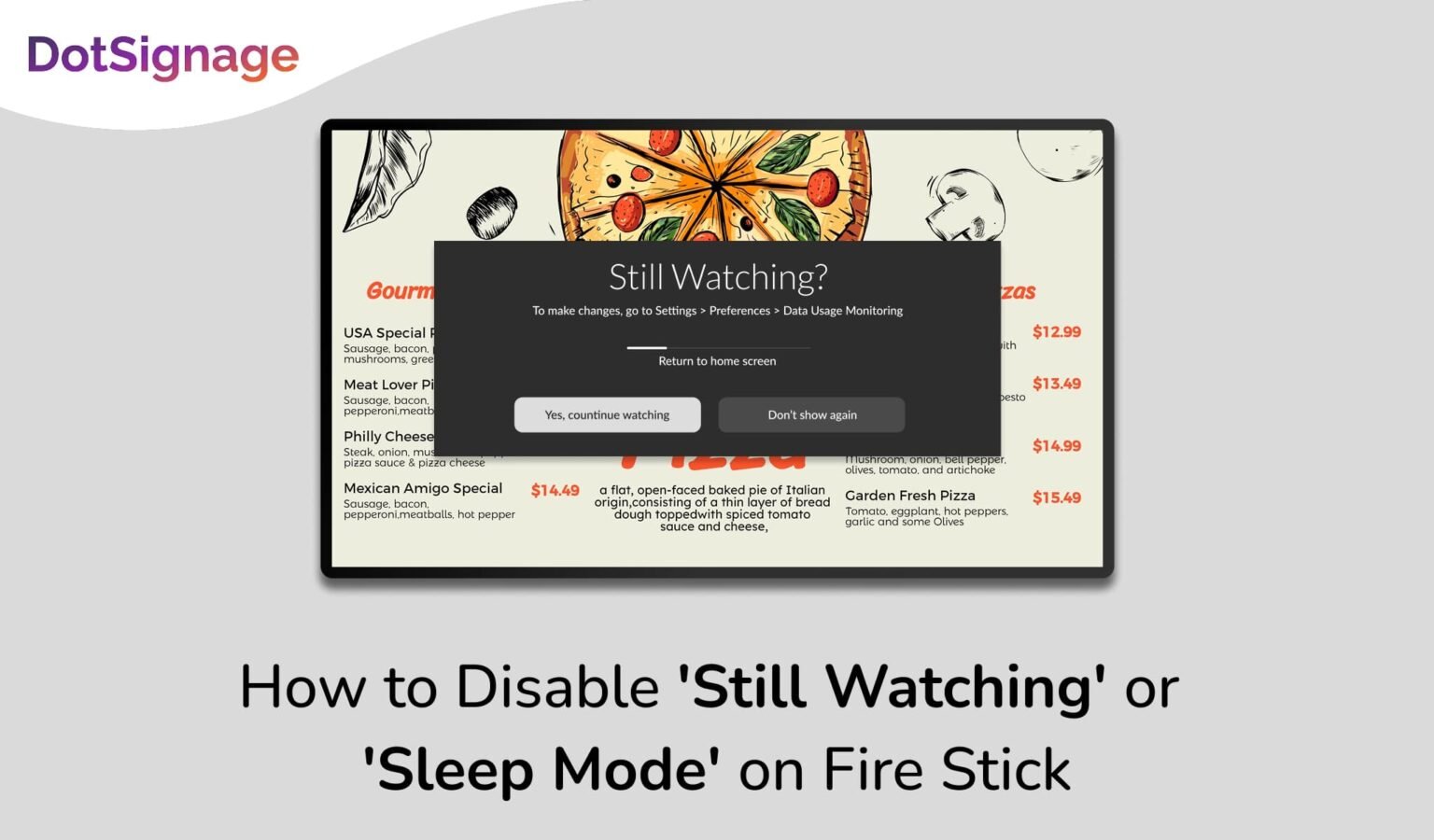disable firestick sleep mode