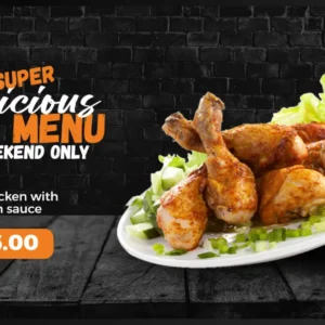 chicken offer promotion signage template