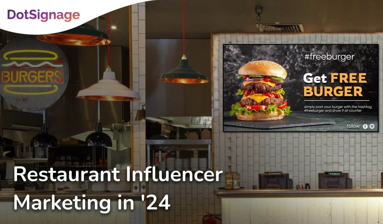 display your restaurant social media campaign on digital signage