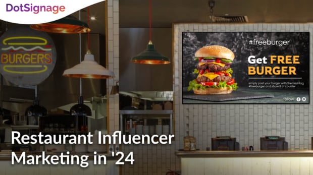 display your restaurant social media campaign on digital signage