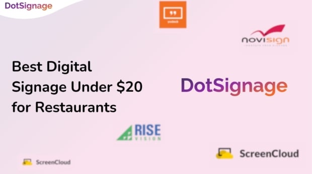 affordable digital signage for restaurants