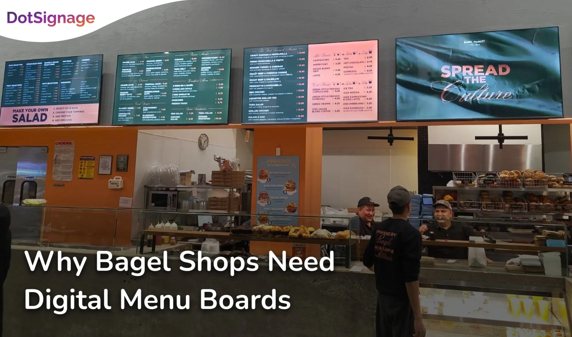 why bagel shops need digital menu boards