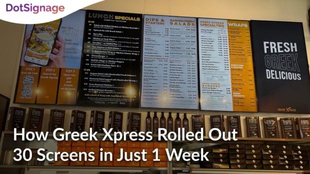 how greek xpress start using digital menu boards in all location