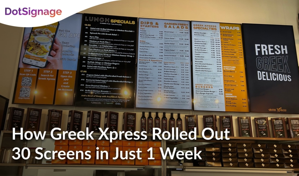 how greek xpress start using digital menu boards in all location