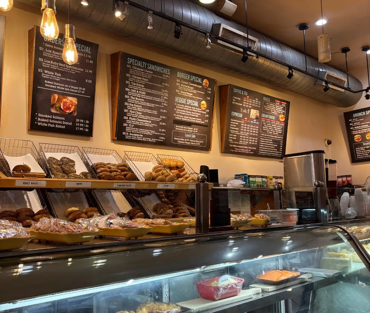 challange with myrtle ave bagels using chalk board