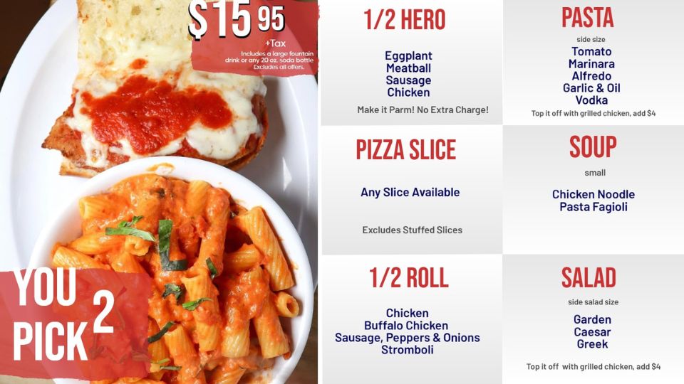 marios pizza using dotsignage digital menu boards