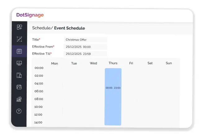Automate Digital Signage Content with Event-Based Scheduling | DotSignage