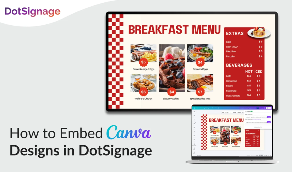 how to embed canva in dotsignage