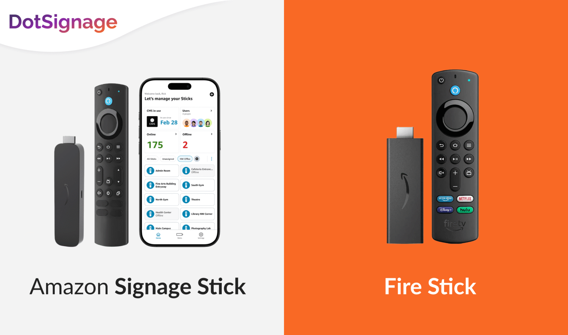 amazon signage stick vs fire stick comparison