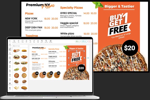 dotsignage easy to use template editor
